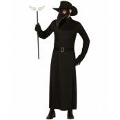 Plague Doctor - Utklädnad med Mask och Hatt - Onesize