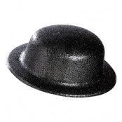 Plommonstop Glitter Svart Hatt - One size