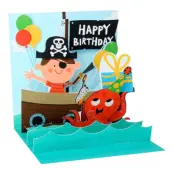 Pop-Up Kort Mini Lilla Piraten