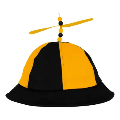 Propellerhatt Svart/Gul - One size