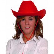 Röd Cowboyhatt med Snodd
