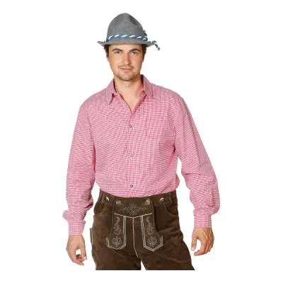 Röd/Vit Rutig Skjorta för Män - Large