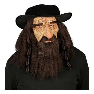 Rabbi Mask med Hatt - One size