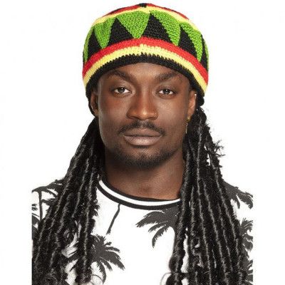 Rasta Hatt Med Dreadlocks