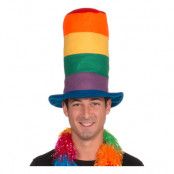Regnbågsfärgad Hatt Extra Hög - One size
