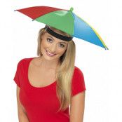Regnbågsfärgad Paraply Hatt
