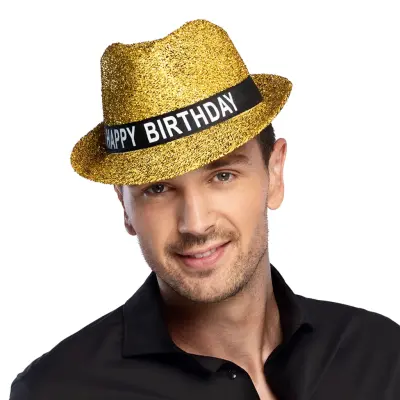 Guldhatt Happy Birthday - One size