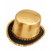 Skinande Hög hatt med Paljetter - Guld