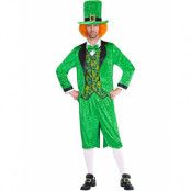 St. Patricks Day Leprechaun Dräkt med Hatt