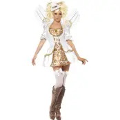STEAMPUNK VICTORIAN CLOCKWERK ÄNGLAKOSTYM S