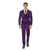Suitmeister Lila Pimp Kostym i Fuskpäls - Medium