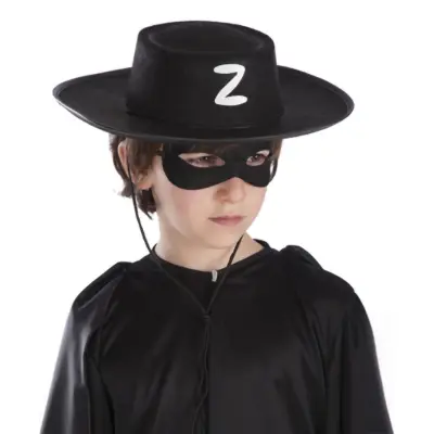 Svart Bandit Hatt för Barn - One size