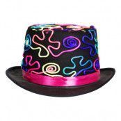 Svart Hatt med Neonfärger - One size