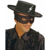 Svart Zorro Hatt