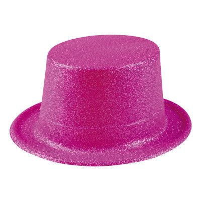Glitterhatt Neonrosa - One size