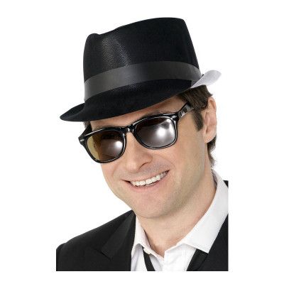 Trilby Gangsterhatt Svart - One size