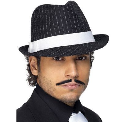 Trilby Hatt Svart&Vit Randig