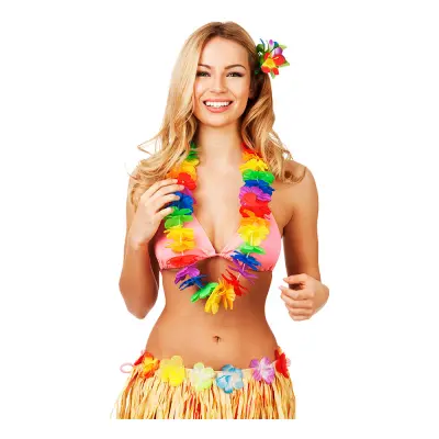 Flerfärgad Hawaiikrans