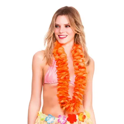 Hawaiikrans Orange i Satin