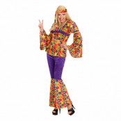 Hippie Girl Lila Maskeraddräkt - Medium
