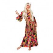 Hippie Långklänning Maskeraddräkt - Small