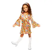 Hippieklänning Barn Maskeraddräkt - Large