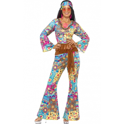 Hippy Flower Power Dräkt M