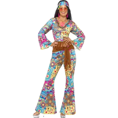 Hippy Flower Power Dräkt S