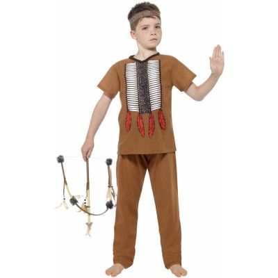 Indianpojke Maskeraddräkt Børn S