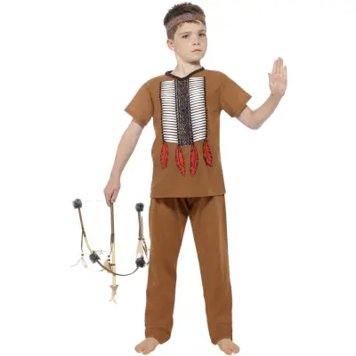 Indianpojke Maskeraddräkt Børn S