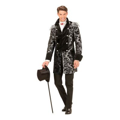 Jacquard Svart/Silver Paradkappa - X-Large