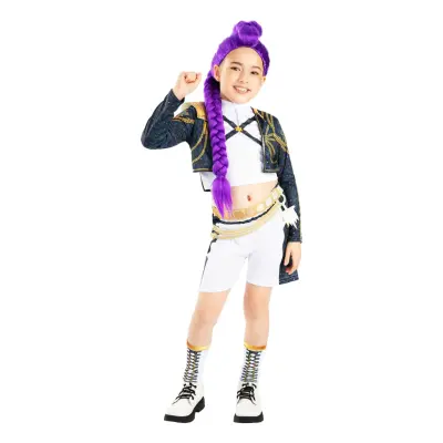 K-pop Demon Hunters™ Rumi Gold Deluxe Barn Maskeraddräkt - X-Small