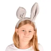 Kaninöron på Diadem Grå för Barn - One size