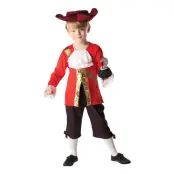 Kapten Krok Barn Maskeraddräkt Ljusröd - Medium