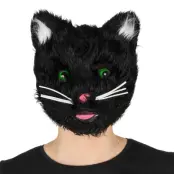 Katt Mask Svart - One size