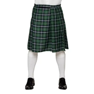 Kilt Skotskrutig Grön - One size