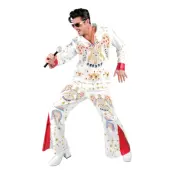 King of Rock Vit Maskeraddräkt - Small