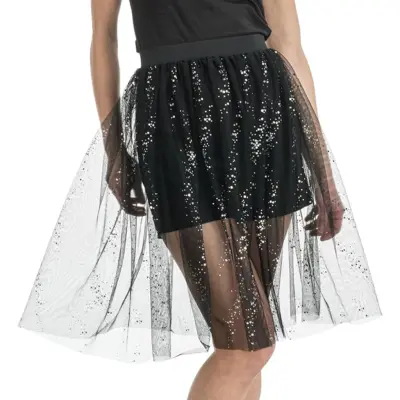 Kjol i Mesh Svart - One size