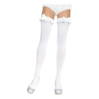 Knästrumpor med Rosetter Deluxe - Vit