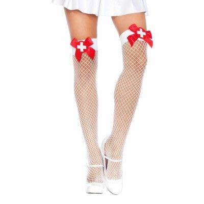 Knästrumpor Sjuksköterska med Rosetter Deluxe - One size