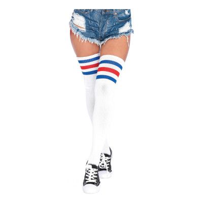 Knästrumpor Vit/Röd/Blå Atlet