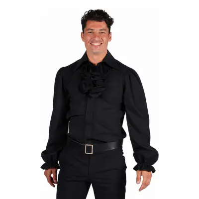 Kråsskjorta Svart Herr Deluxe - XXX-Large