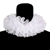 Krage i Spets Vit Deluxe - One size