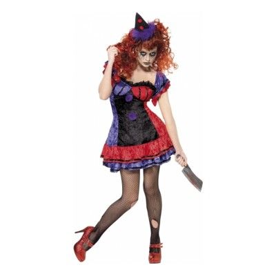 Kvinnlig Elak Clown Maskeraddräkt - Medium