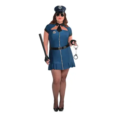Kvinnlig Polis Plus-size Maskeraddräkt - Plus size