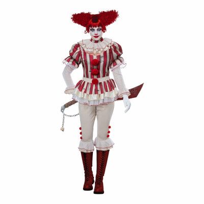 Kvinnlig Skräckclown Maskeraddräkt - Small
