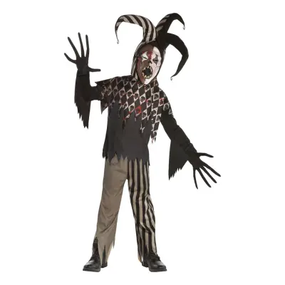 Läskig Gycklare Barn Maskeraddräkt - Medium