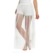 Lång Kjol i Mesh Vit - One size