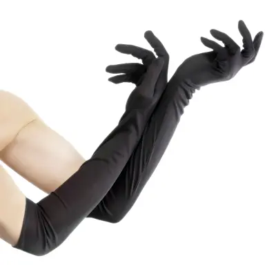 Svarta Handskar Långa Budget - One size