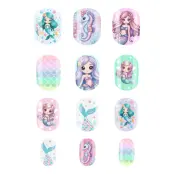 Lösnaglar Mermaid för Barn - 12-pack
